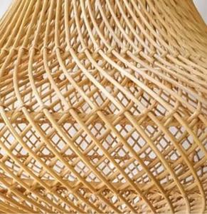 Luminaire suspendu rond en bambou de style ferme asiatique antique - Product Image 5