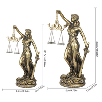 Statuette en polyrésine, déesse Thémiès en bronze, figurine personnalisée de la déesse grecque de la justice avec balance, décoration pour cabinet d'avocats