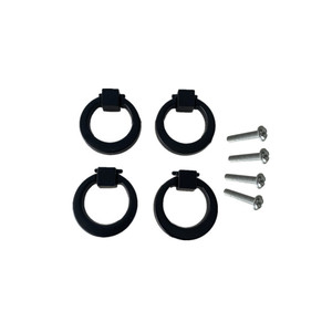 Poignée de tiroir de meuble Huayi Parts YA3 en alliage de zinc, anneau de traction 40,8 mm, noir mat, à trou unique - Product Image 3