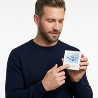 Nuevo Termostato Inteligente WiFi en Oferta, Diseño de Espejo Integrado en Acrílico, Modelo Simple
