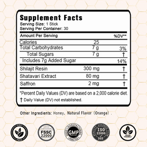 Herblife or Customized Sugar Free Dietary <b>Supplement</b> Honey Sticks Supports Hormonal Balance Shilajit Honey Sticks - Product Image 2