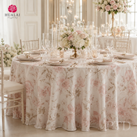 Nappe personnalisée HuaLai, motif floral élégant, imitation coton polyester, pour mariage et réceptions