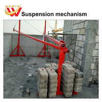 Plateforme élévatrice suspendue électrique individuelle WU Feng, conception industrielle, échafaudage ZLP pour travaux de nettoyage de bâtiments, acier Q235/aluminium