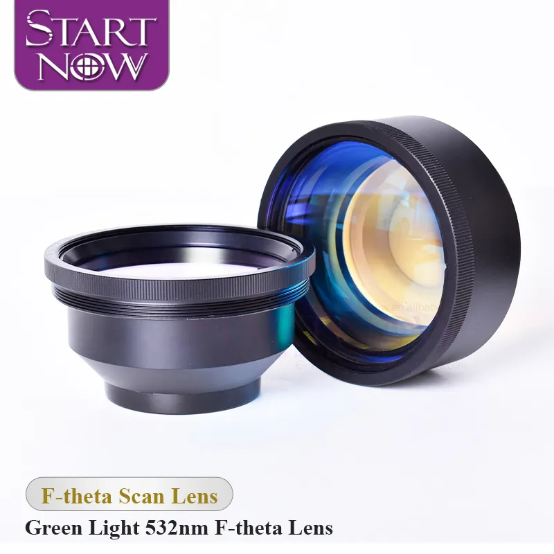 Startnow-lente de escaneo f-theta, 532nm, luz verde, 110x1110mm, F160 para Rosca M85 YAG, sistema de marcado láser de fibra óptica