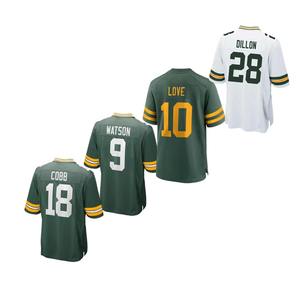 Neues atmungsaktives genähtes American Football-Trikot mit #8 Josh Jacobs #10 Christian Watson #23 Alexander #87 Dillon - Product Image 1