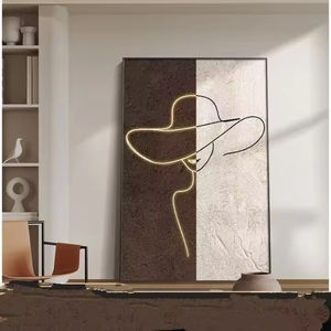 Peinture d'art <span class=keywords><strong>mural</strong></span> pour décoration de maison moderne Conception personnalisée Toile Ligne Impression abstraite Peinture de décoration de salon - Product Image 6