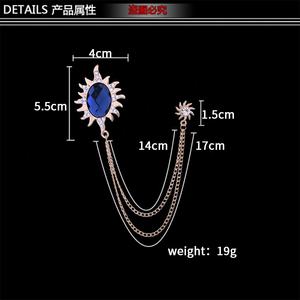 Broche Grande con Diseño de Sol, Cadena con Borla, Joya Grande, Corsage, Accesorio para <span class=keywords><strong>Traje</strong></span> de Hombre, Pin Agresivo - Product Image 2