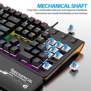 คีย์บอร์ดเกมมิ่งแบบมีสาย BAJEAL 104 ปุ่ม RGB Backlit ขนาดเต็ม ป้องกันการกดผิดพลาด ตั้งโปรแกรมได้ - Product Image 2