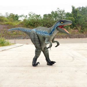 Disfraz de dinosaurio animatrónico que camina con piernas ocultas realistas populares para espectáculo de desfile - Product Image 1