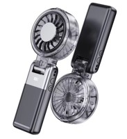 Ventilateur portable haute vitesse X11, 3600 mAh, pliable, à turbine, avec brumisation d'eau, ventilateur de bureau portable à vent frais