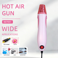 Pistolet à air chaud filaire KINGVOSPRO KD7051, mini, double vitesse, température réglable, portable, pour étiquettes et rétrécissement de manchons