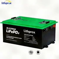 Batería de Litio de Ciclo Profundo LiFePO4 de 38.4V 100AH, Grado A, para Almacenamiento Doméstico, con Conector RS485 Anderson, 6000 Ciclos, Certificación CE RoHS IP67, Servicio OEM ODM