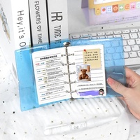 M5 Binder Notebook Geld Budget Planer Kunststoff Mini Glitter Klar Kunststoff PVC Budget Binder Mit Blank Gefütterten Papiere in sätzen