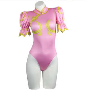 Disfraz <span class=keywords><strong>de</strong></span> Cosplay <span class=keywords><strong>de</strong></span> <span class=keywords><strong>Chun</strong></span>-<span class=keywords><strong>Li</strong></span> <span class=keywords><strong>de</strong></span> Street Fighter, Traje Cheongsam Rosa Sexy, Disfraz <span class=keywords><strong>de</strong></span> Personaje <span class=keywords><strong>de</strong></span> Videojuego para Halloween, Carnaval y Fiestas - Product Image 3