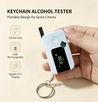 Airsense K1 Alat Tes Alkohol Profesional untuk Pengemudi dengan Lampu Berkedip Breathalyzer Digital Alcotester