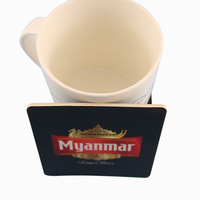 Cadeau publicitaire personnalisé absorbant créatif 2mm, sous-verres en papier absorbant jetables, tampons de gobelets en papier