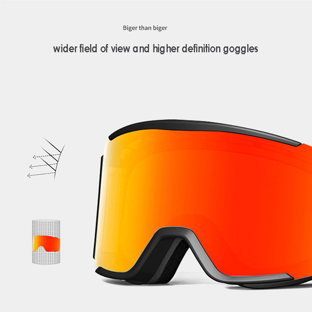 Customized Cylindrical Mountaineering Ski Goggles for Men Women Double-layer Anti-fog Anti-UV Enhanced Clarity Outdoor Sports