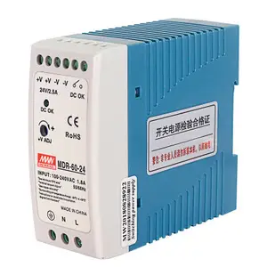 Original Mean Well MDR-60-24 Single Output Industrial DIN Rail Power Supply