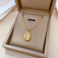 Collier pendentif en corde en acier titane plaqué or 18 carats, personnalisé et vintage, pour femmes, vente en gros, usine, commerce extérieur, ZiYo