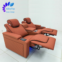 Premium-Ledersofa mit elektrischer Liegefunktion für Heimkino, VIP-Sitzgruppe, Möbel für den Kinosaal, elektrischer Relaxsessel, Theaterstuhl