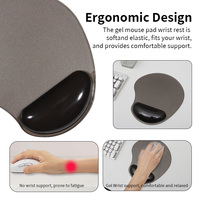 Tapis de souris ergonomique pour jeux, repose-poignets, base antidérapante en PU et silicone, transparent, confortable, tapis de bureau pour PC, Kelida 229x198mm