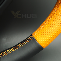 Volant sport en cuir perforé orange pour BMW F10 F11 F20 F22 F30 F31 F32 F33 F34 F35 F36 M3 F80 M4 F82 M2 F87 F90
