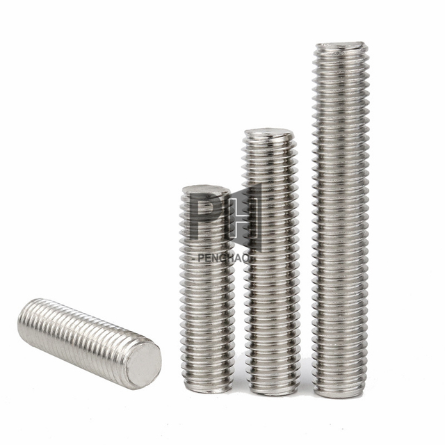 Custom American Standard UNC UNF Stainless Steel Full Threaded Rod 1/4" to 2" 1000mm Length Alloy Threaded Stud Bolt