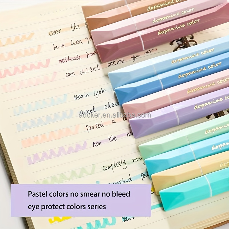 12pcs Quality Jumbo Diamond Shaped Highlighter Pen Convenient New Design Book Markers For Student Office Girls School Office