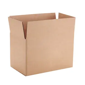 Caja de embalaje de papel de paquete plano impreso con logotipo personalizado, caja de correo de envío de cartón corrugado, troquelado, plegable, Kraft