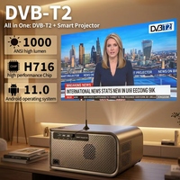 Proyector de Video Nativo 1080P de 1000ANSI, Proyector Portátil LED LCD 4K, Proyector WIFI para Pantalla Espejo, Cine en Casa