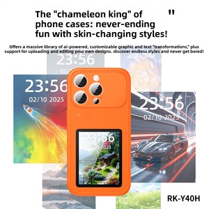 Funda Protectora para Teléfono RK-Y40H con Pantalla a Color Inteligente con IA, Material de <span class=keywords><strong>PC</strong></span>, Protección de 360 Grados, para 13/14/15 Pro, con Fotografía en Pantalla Compartida - Product Image 2