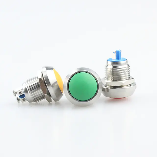 Botões de pressão de metal com ponto de 12mm, mini interruptores momentâneos da china