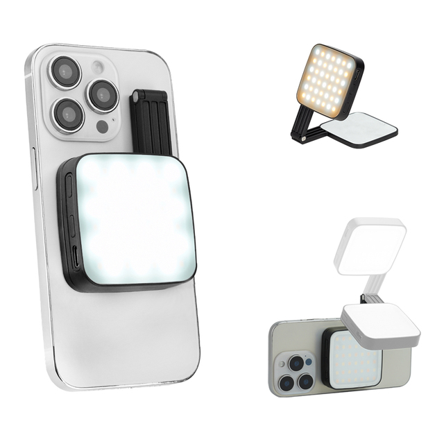 Foldable Rechargeable Flip 3 Modes Magnetic Selfie Ring LED Light Makeup Light for Magsafe