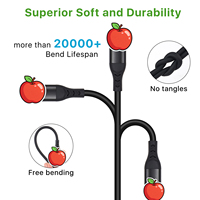 Cable de Datos USB a Tipo C de Silicona con Carcasa de Aluminio, Carga Súper Rápida de 1m, 5V, Negro, Personalizado, en Oferta, para Cámara