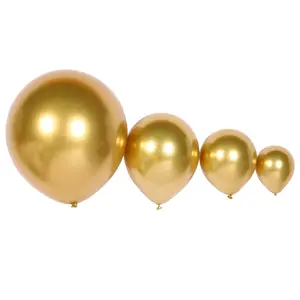 Wholesale metallic balloons 5/10/12/18 inch chrome latex garland arch kit decoration for party balloons