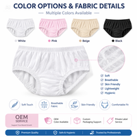 Culottes jetables de maternité en pur coton pour femmes, sous-vêtements jetables confortables, fournitures d'hygiène post-partum