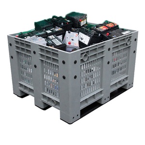 606 lít <span class=keywords><strong>Euro</strong></span> nhựa <span class=keywords><strong>Pallet</strong></span> hộp 1200*1000 mét nhựa đóng gói thùng nhiệm vụ nặng nề lưới nhựa container với nắp - Product Image 2