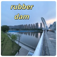 Bâche en caoutchouc EPDM JBD3.0-220220-3 avec dureté Shore 38-65, noire/multicolore, pour la rénovation des rivières urbaines