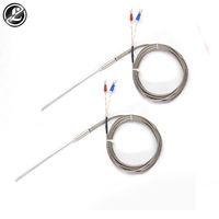 Sonda de temperatura de acero inoxidable de 3 hilos, tipo K, RTD PT100 PT500 PT1000, precio mayorista económico
