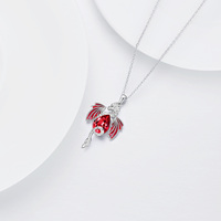 Bijoux de mode pour femmes 925 argent Sterling pierre de naissance goutte d'eau cristal Dragon pendentif collier