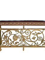 Rampe d'escalier Bamus Villa, nouveau style chinois, en alliage d'aluminium brossé, pour balcon, usage intérieur domestique, installation au sol 1