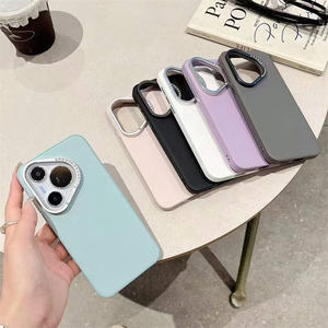 Coque <span class=keywords><strong>de</strong></span> téléphone en cuir antichoc avec cadre <span class=keywords><strong>de</strong></span> lentille en métal avec LOGO personnalisé pour Huawei P70 Pro Pro + Pura 70 Ultra - Product Image 1