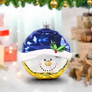 Rot schwarz personal isierte Glas Christmas tree Ball DIY Dekor Weihnachts ball Ornament