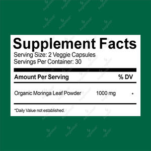 Cápsulas Aeglewell <span class=keywords><strong>MORINGA</strong></span> Single Origin <span class=keywords><strong>Moringa</strong></span> Powder Cápsulas de hojas de <span class=keywords><strong>Moringa</strong></span> orgánicas <span class=keywords><strong>para</strong></span> energía y metabolismo - Product Image 2