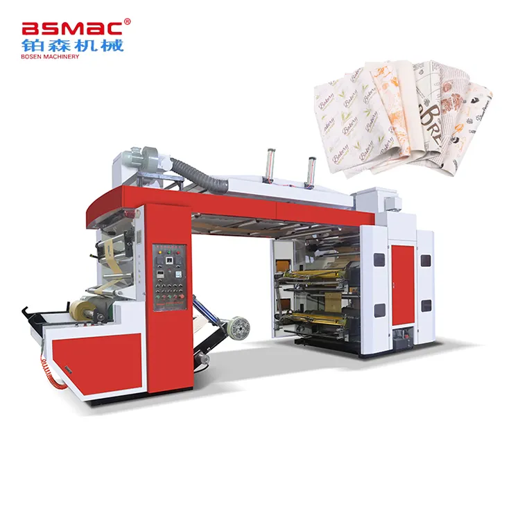 Machine d'impression flexographique Papier thermique 4 couleurs Machine d'impression flexographique Imprimante papier 4 couleurs