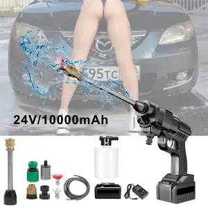 Factory New Lithium Battery Water Washing 24 V Wireless Mobile Car Washer Electric Portable Water Gun