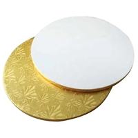 Plateau à gâteau rond en carton compressé CCB, base découpée sur mesure, bord tourné, qualité alimentaire, base de torta