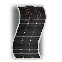 Panneau solaire flexible à film mince Sunpower pour voiture et camping-car, 110W-200W, panneaux solaires flexibles enroulables, indice de protection IP68.