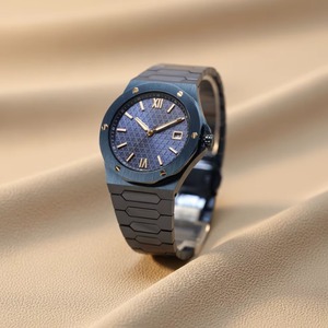 Reloj de Cuarzo Premium para Hombre, Diseño Ejecutivo de Lujo, Correa de Acero Inoxidable, Esfera con Patrón Verde, para Reuniones de Negocios y Uso Diario - Product Image 2