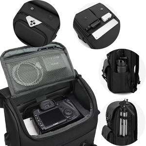 Sac à dos multifonctionnel pour appareil photo numérique, stabilisateur, sac pour objectif, rangement pour drone, étui imperméable, fermeture éclair, support pour trépied - Product Image 6